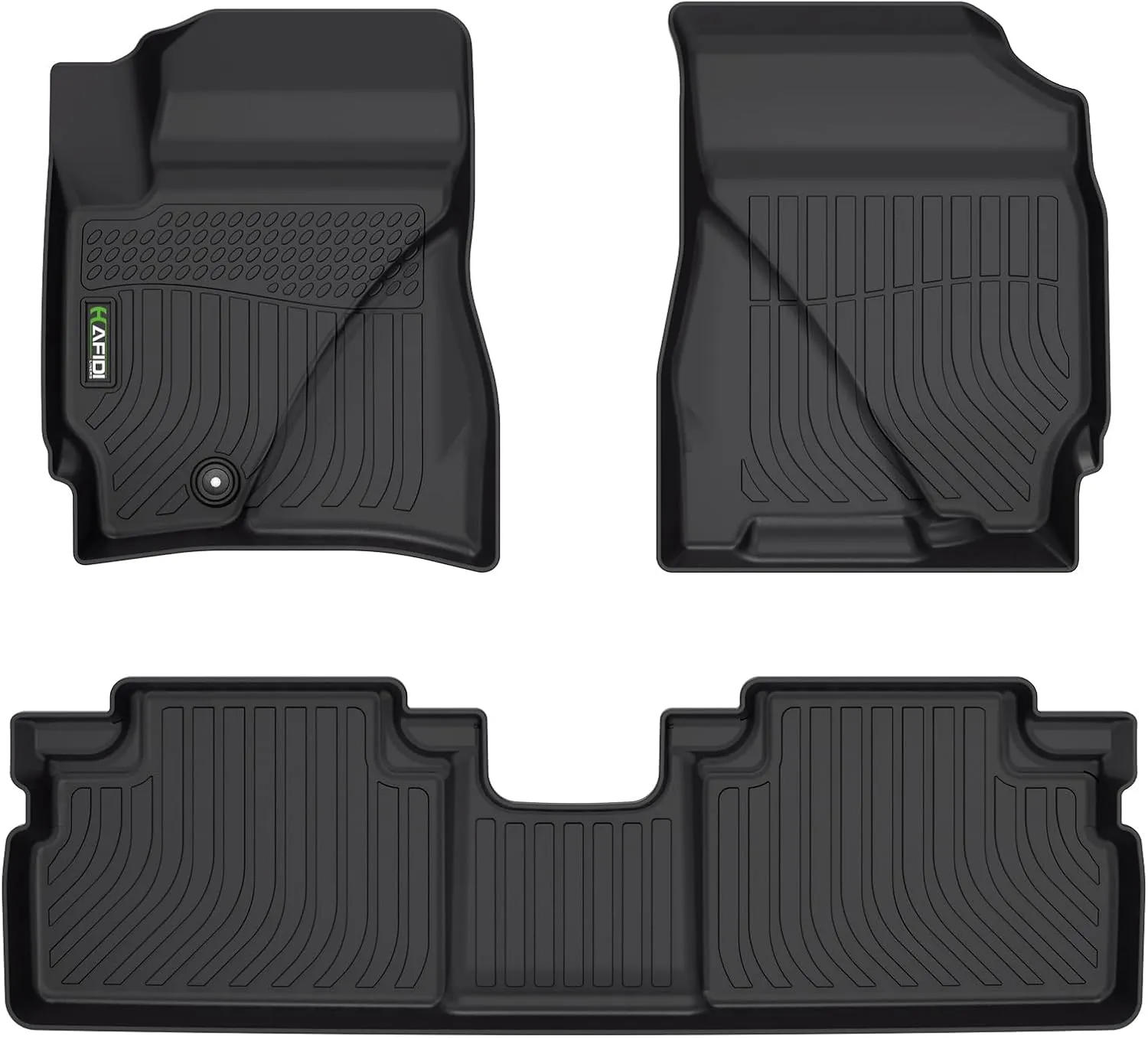 HAFIDI® Floor Mats Fit for Ford Escape 2009-2012, for Mazda Tribute & Mercury Mariner 2009-2011, All Weather Protection TPE Car Floor Liners, Fits 1st & 2nd Row Full Set Custom Accessories, Black