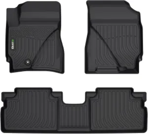 HAFIDI® Floor Mats Fit for Ford Escape 2009-2012, for Mazda Tribute & Mercury Mariner 2009-2011, All Weather Protection TPE Car Floor Liners, Fits 1st & 2nd Row Full Set Custom Accessories, Black