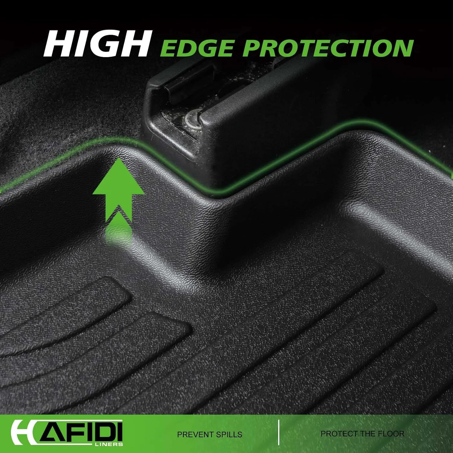 HAFIDI® Floor Mats Fit for Ford Escape 2009-2012, for Mazda Tribute & Mercury Mariner 2009-2011, All Weather Protection TPE Car Floor Liners, Fits 1st & 2nd Row Full Set Custom Accessories, Black