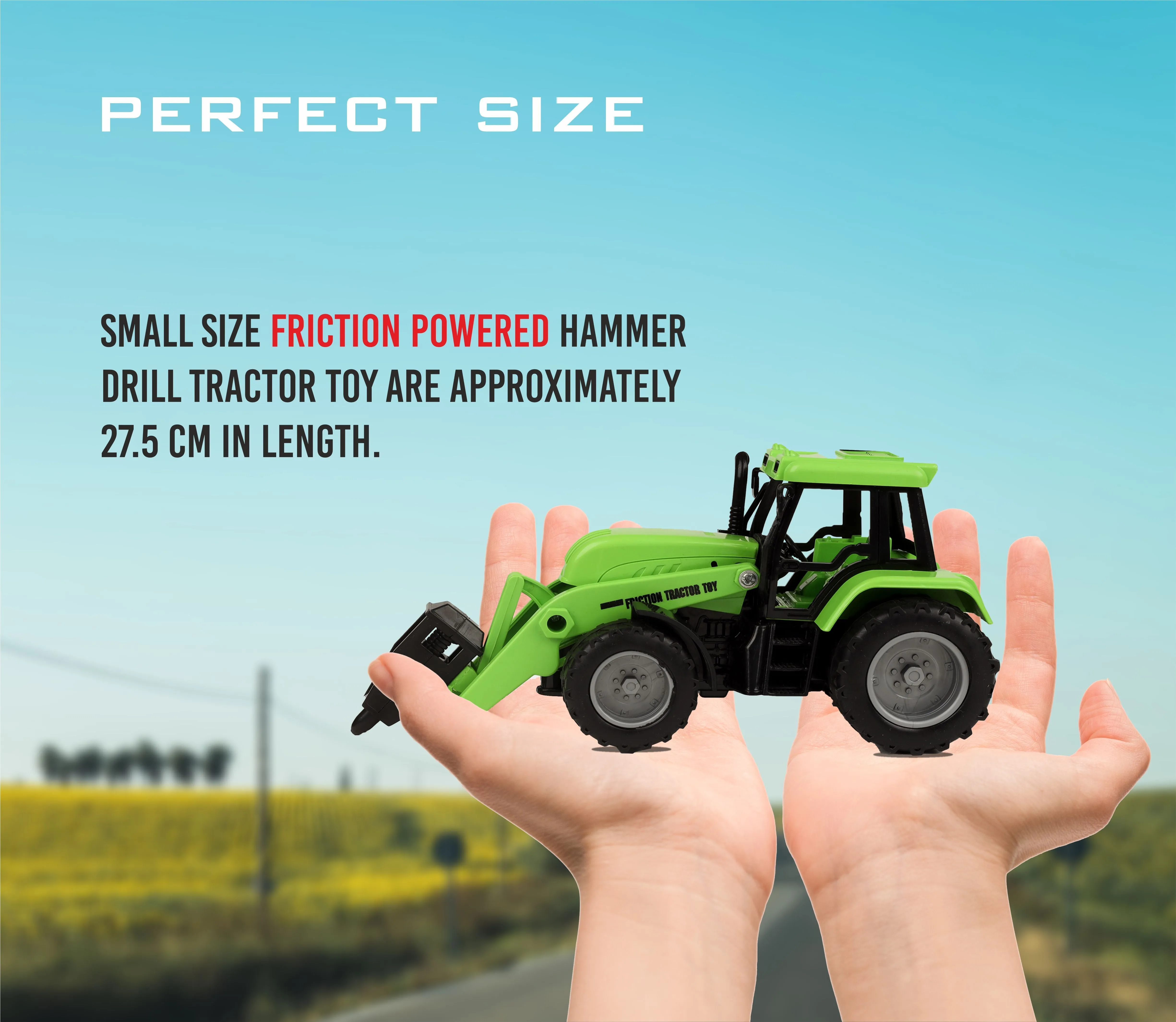 Hammer Drill | Friction-powered Toy | Push & go Toy | Pull-Push Vehicle | Construction Toy for Kids | Toy Truck | Engineering Toy | Pull Along | Easy Play | For Kids age 3  years