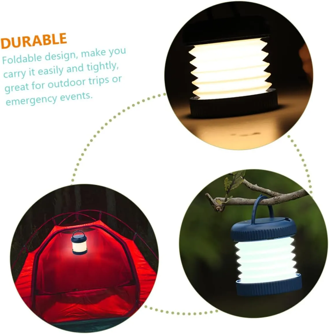 HANABASS Portable Tent Light Camping Lantern Charging Long Battery Life for Camping Hiking