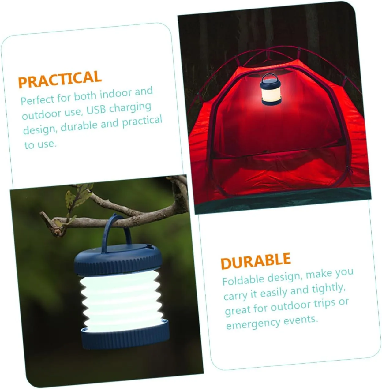 HANABASS Portable Tent Light Camping Lantern Charging Long Battery Life for Camping Hiking