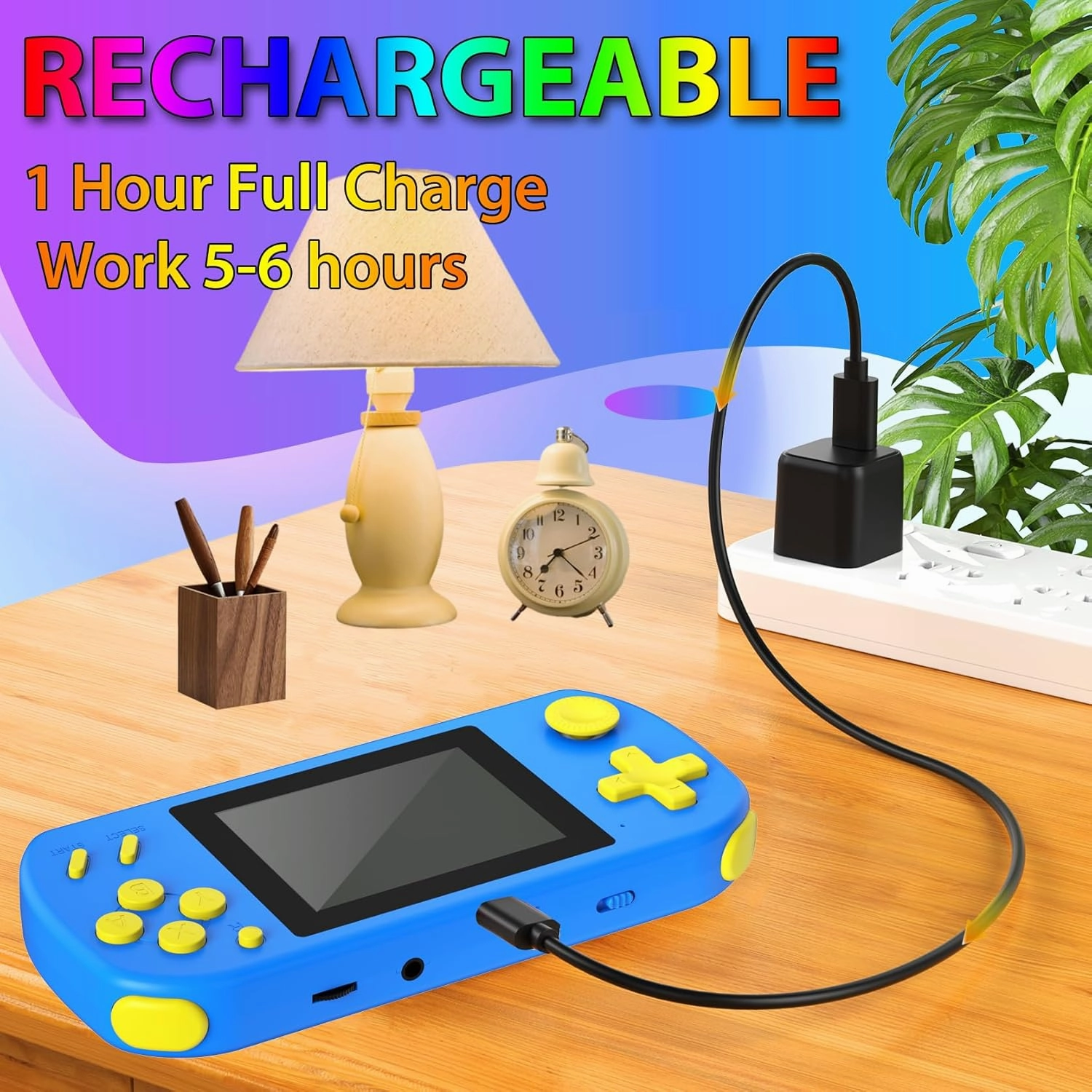 Handheld Games for Kids Built-in 218 Video Games, Portable Kids Travel Toys for Ages 4-13 with Rechargeable Battery 3.0" HD Screen, Mini Gaming Player Birthday Gifts for Boys Girls (Blue)