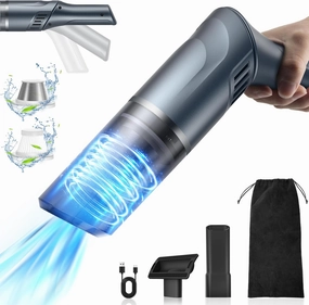 Handheld Vacuum Cordless, Car Vacuum Cordless Rechargeable 15000Pa High Power with Brushless Motor, Hand Vacuum Mini Vacuum Cleaner Portable Vacuum Cleaner for Car Home Cleanning