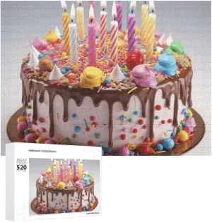 Happy Birthday Beautiful Puzzles 520 Pieces Personalized Jigsaw Puzzles Happy Birthday Beautiful Photo Puzzle Challenging Picture Puzzle for Adults Personaliz Jigsaw with Storage Bag (20.5" X 15")
