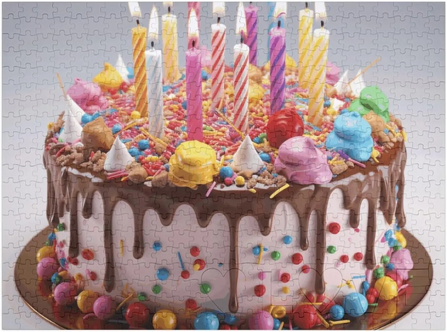 Happy Birthday Beautiful Puzzles 520 Pieces Personalized Jigsaw Puzzles Happy Birthday Beautiful Photo Puzzle Challenging Picture Puzzle for Adults Personaliz Jigsaw with Storage Bag (20.5" X 15")