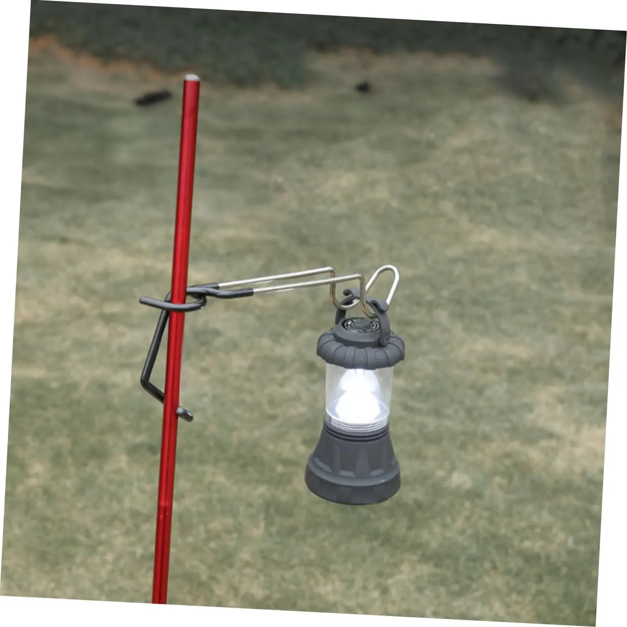 Happyyami 2pcs Light Hook Stainless Steel Rubber Camping Supplies
