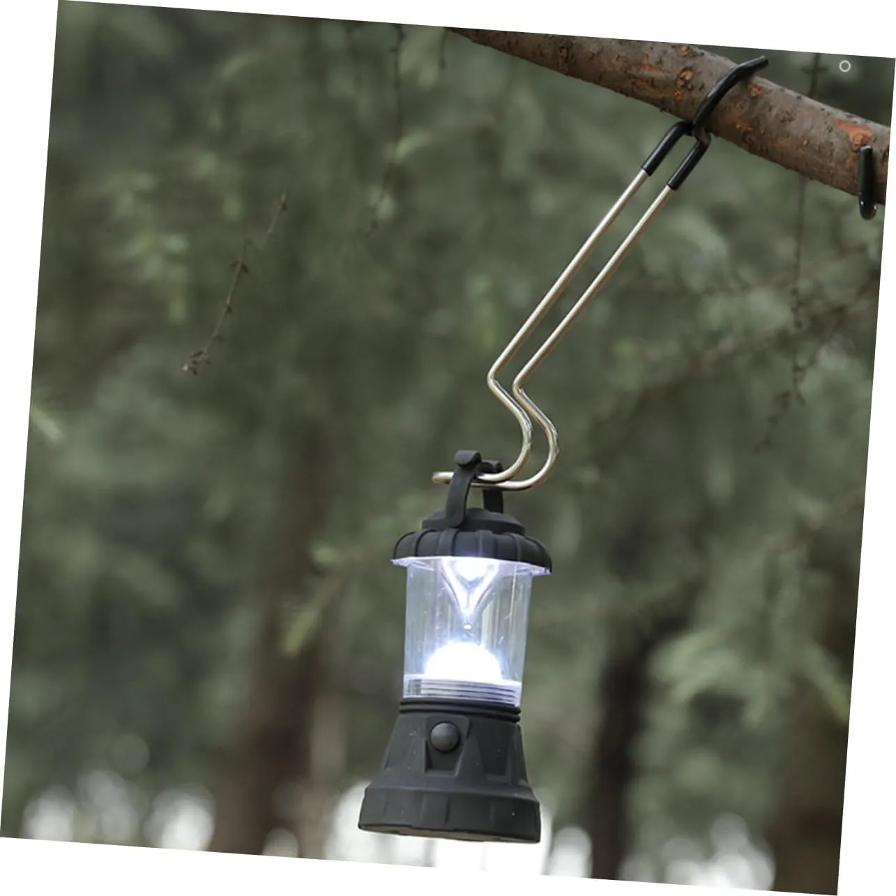 Happyyami 2pcs Light Hook Stainless Steel Rubber Camping Supplies