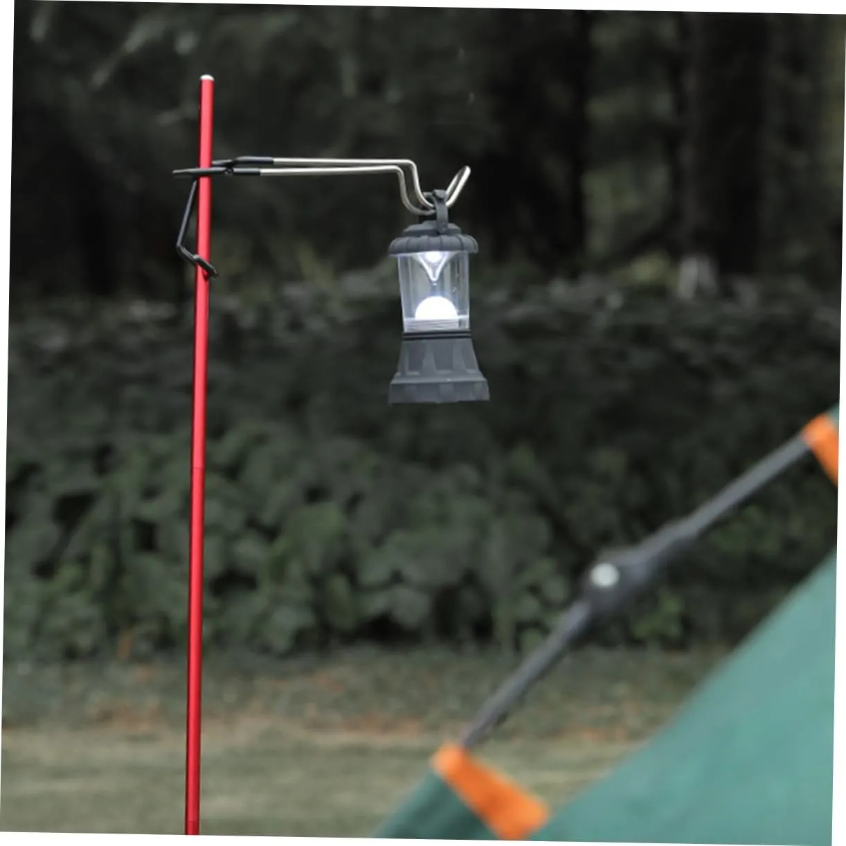 Happyyami 2pcs Light Hook Stainless Steel Rubber Camping Supplies