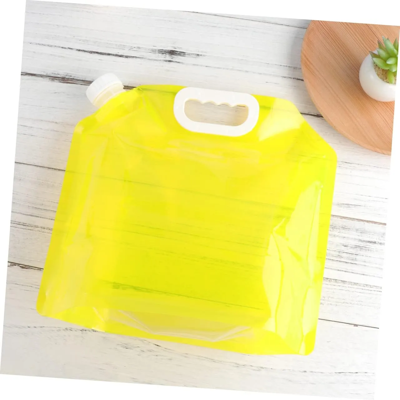 Happyyami 2sets 5l Large Capacity Car Water Carrier Outdoor Camping Hiking Water Bag Portable Foldable Container Food-grade Pe Material 4 Colors Available 2pcs*2