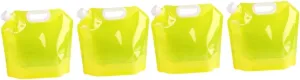 Happyyami 2sets 5l Large Capacity Car Water Carrier Outdoor Camping Hiking Water Bag Portable Foldable Container Food-grade Pe Material 4 Colors Available 2pcs*2
