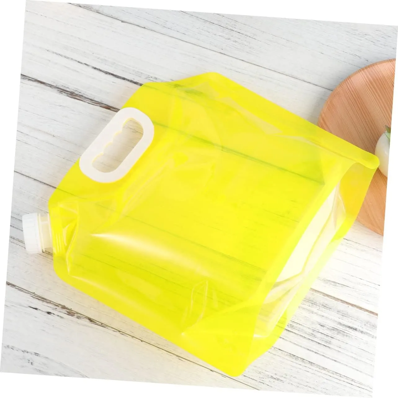 Happyyami 2sets 5l Large Capacity Car Water Carrier Outdoor Camping Hiking Water Bag Portable Foldable Container Food-grade Pe Material 4 Colors Available 2pcs*2