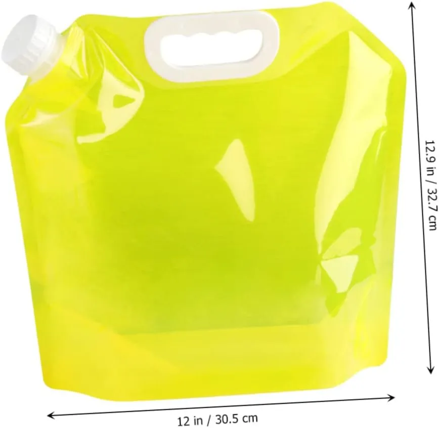 Happyyami 2sets 5l Large Capacity Car Water Carrier Outdoor Camping Hiking Water Bag Portable Foldable Container Food-grade Pe Material 4 Colors Available 2pcs*2