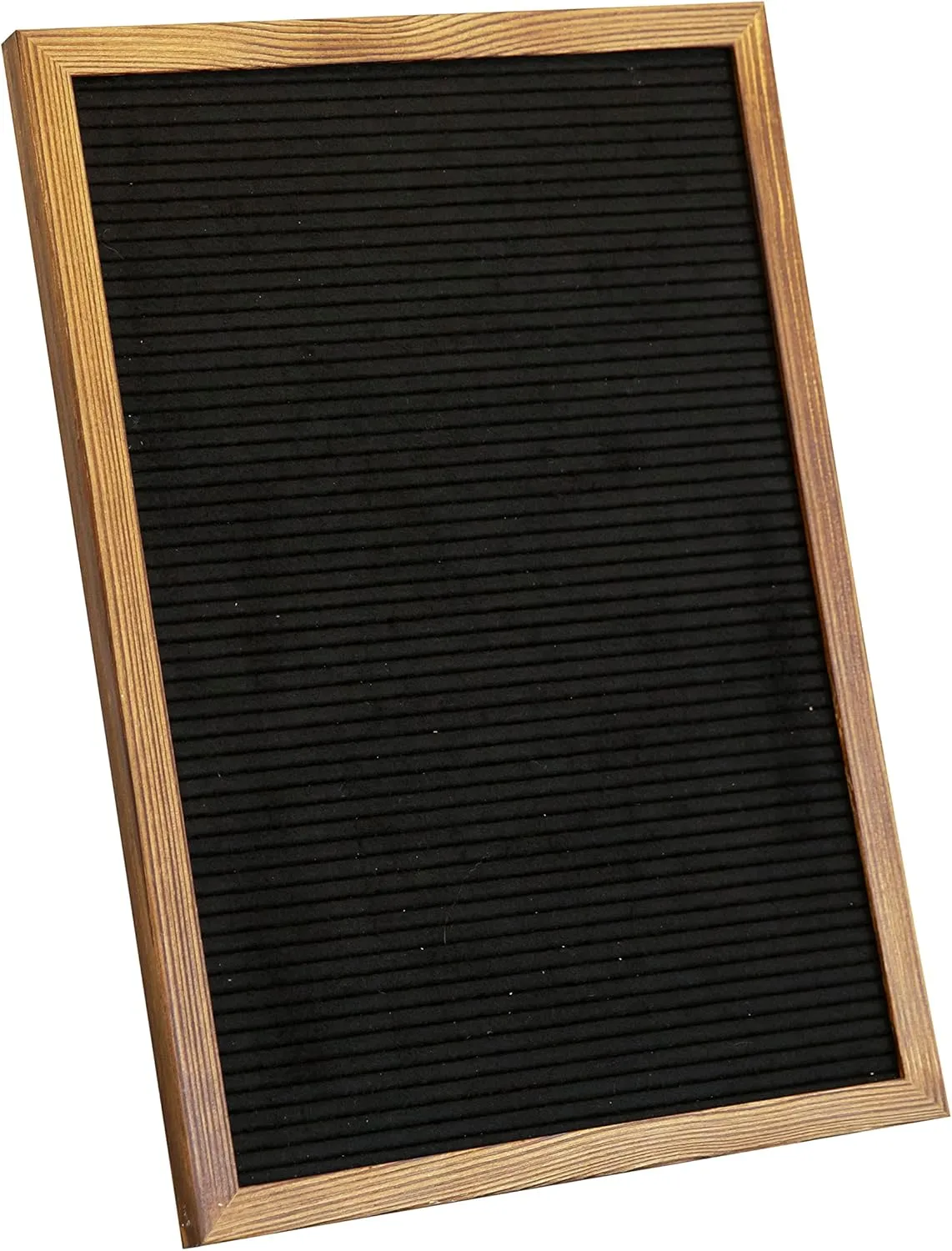HBCY Creations 12"x17" Felt Letter Board - Solid Wood Frame - Torched Brown - Black Felt - 389 PP Letters Including Numbers, Symbols, Icons - Canvas Carrying Case