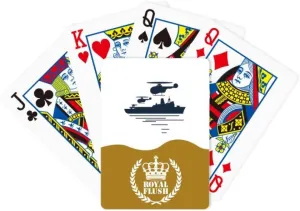 Helicopter Ship Wave Military Royal Flush Poker Playing Card Game