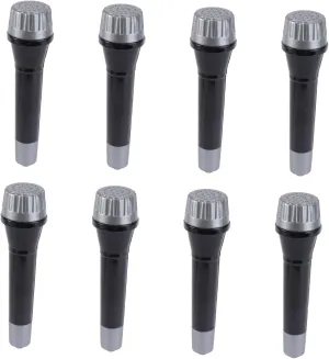 HEMOTON 3sets Plastic Microphone Musical Toy Party Performance for Performers 8pcs*3 Random Color