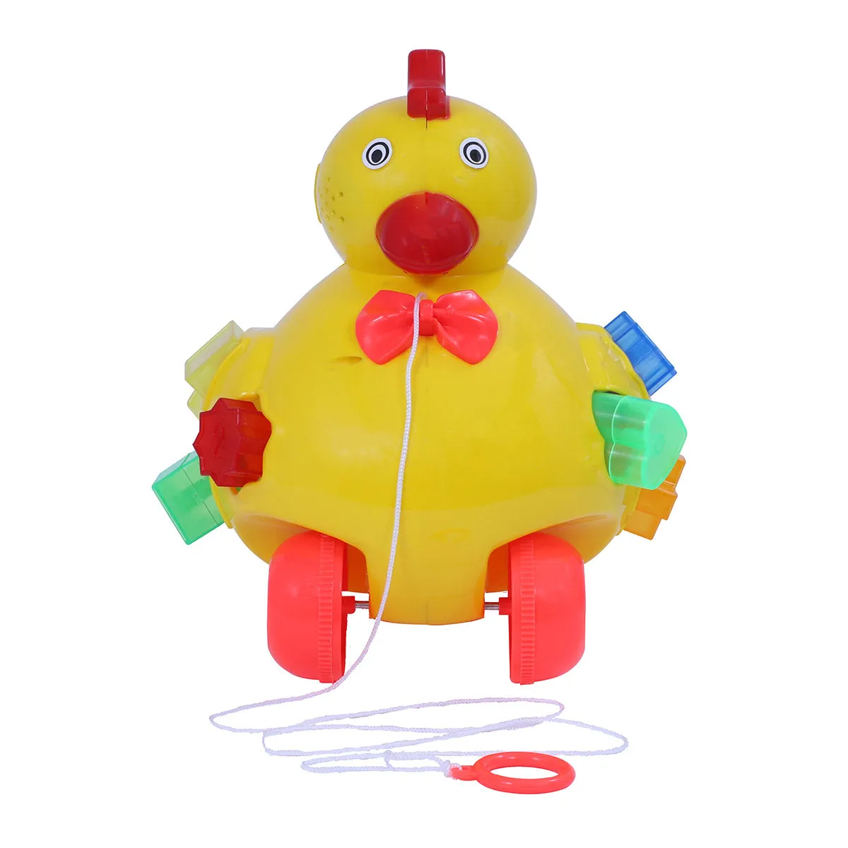Hen Pull Along | Interactive pull toy | Toy for walking babies Toddler | Movement toy | Early learning Pull toy | Toddler activity toy | For age 12  Months