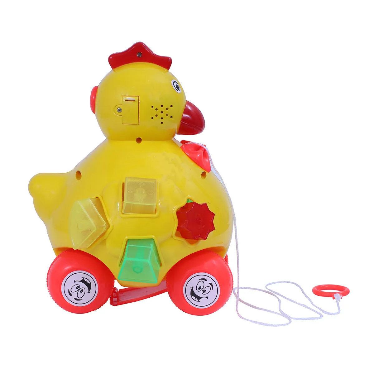 Hen Pull Along | Interactive pull toy | Toy for walking babies Toddler | Movement toy | Early learning Pull toy | Toddler activity toy | For age 12  Months