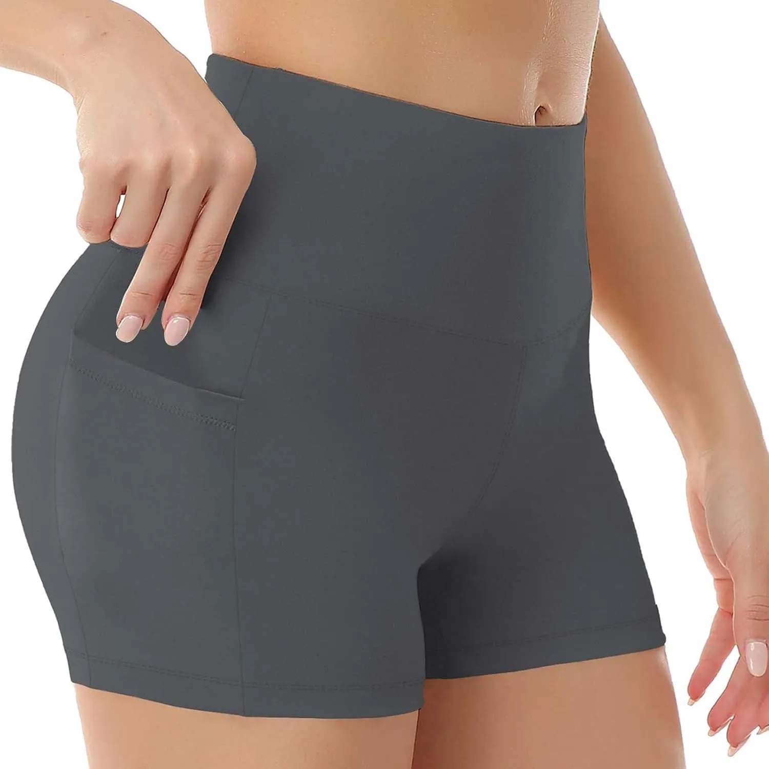 High Waisted Biker Shorts for Women Women's Hip Running Five Point Fitness Pants High Waisted Hip Tight