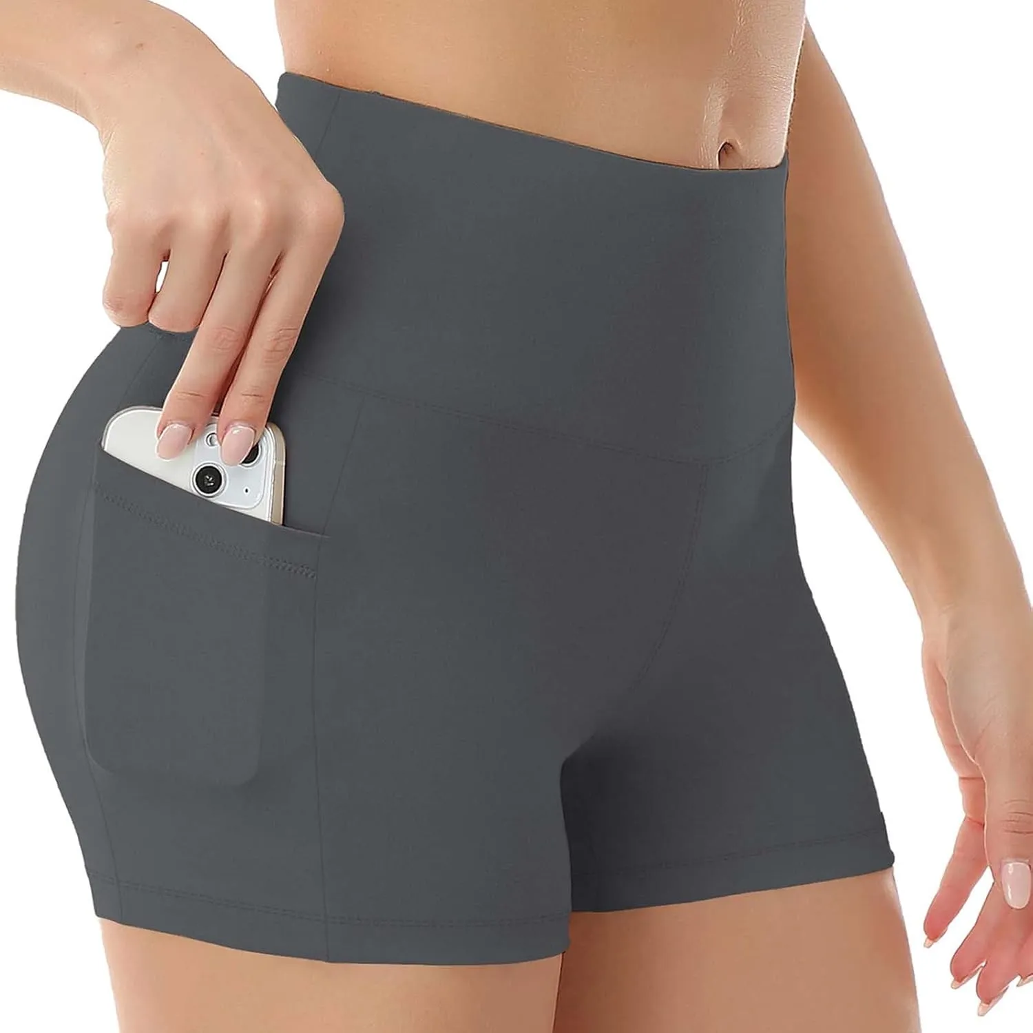 High Waisted Biker Shorts for Women Women's Hip Running Five Point Fitness Pants High Waisted Hip Tight