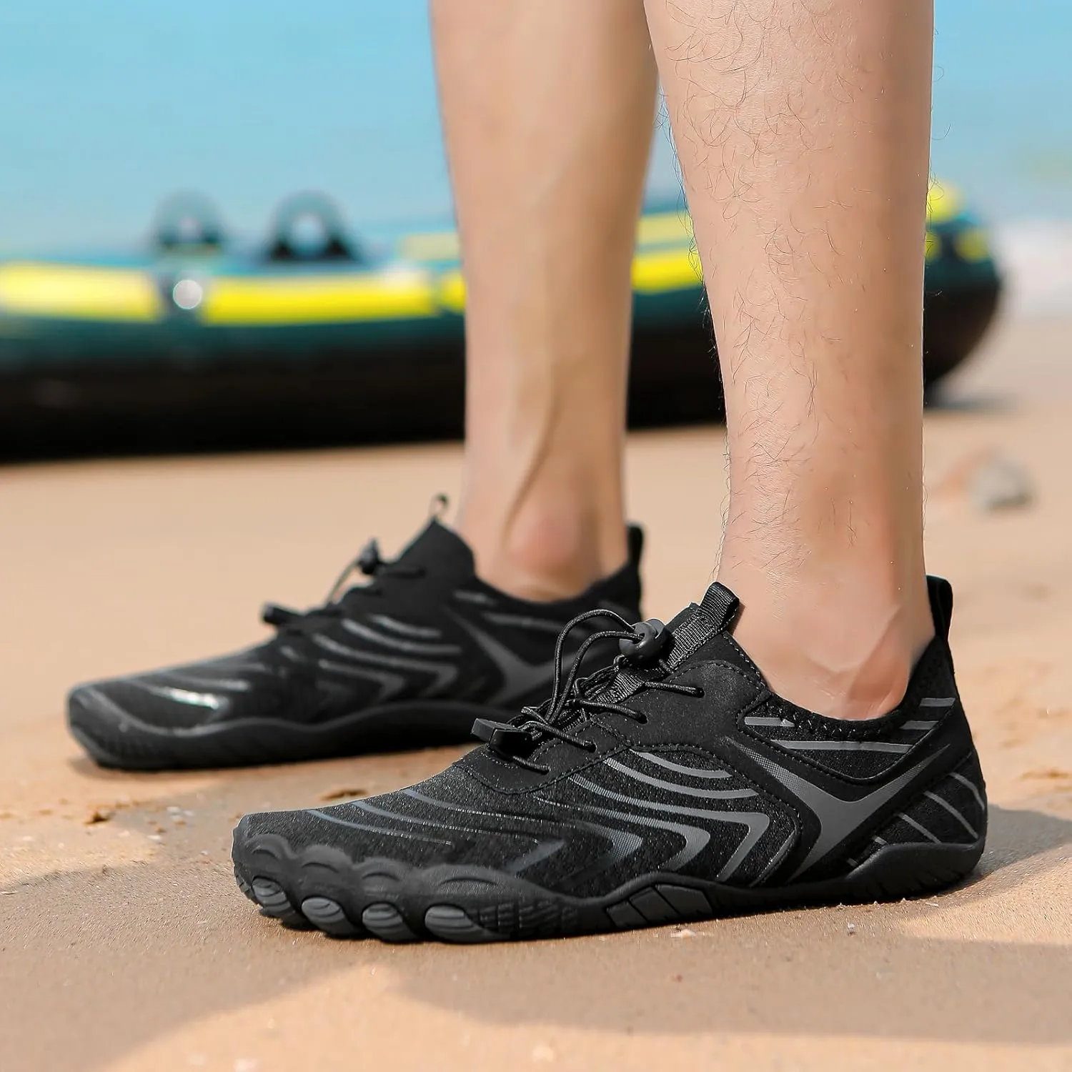 Hike Barefoot Water Shoes for Women Men, Barefoot Shoes with Wide Toe Box, Non-Slip & Quick Dry Breathable Aqua Socks for Beach Pool Aqua Swim Surf Hiking Walking Shoes
