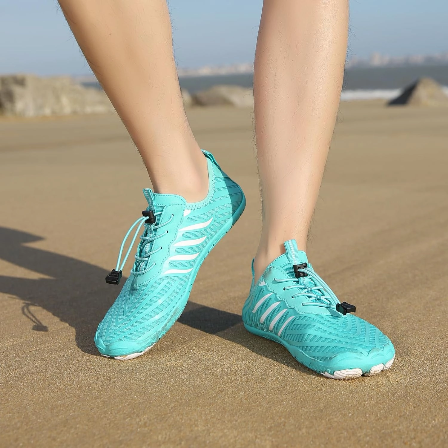 Hike Barefoot Water Shoes for Women Men, Barefoot Shoes with Wide Toe Box, Non-Slip & Quick Dry Breathable Aqua Socks for Beach Sports Pool Swim Surf Hiking Fishing Walking Shoes