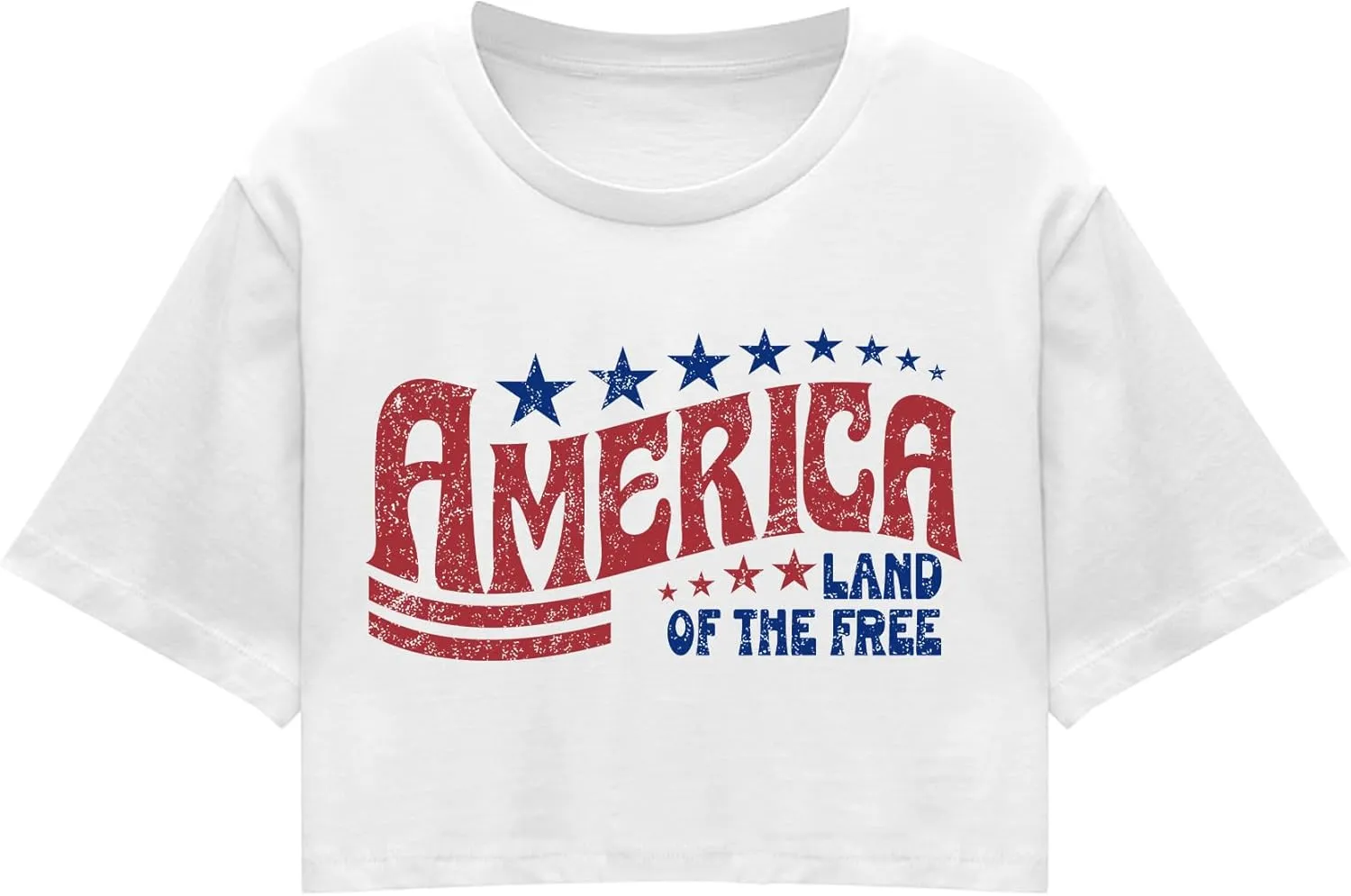 hohololo American Flag Crop Tops Women USA Crop Shirt Patriotic 4th of July Tee Memorial Day Tshirt Girls Crop Tops