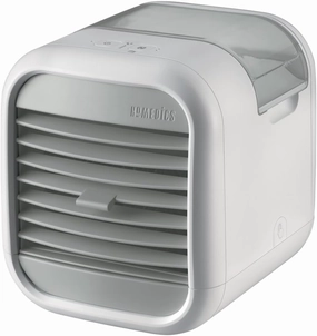 HoMedics - Portable ai cooler - Cube Cooler Personal Fan MyChill 2 - 1.2m 7-degree cold zone, 2 fan speeds, Adjustable grill, water tank - White