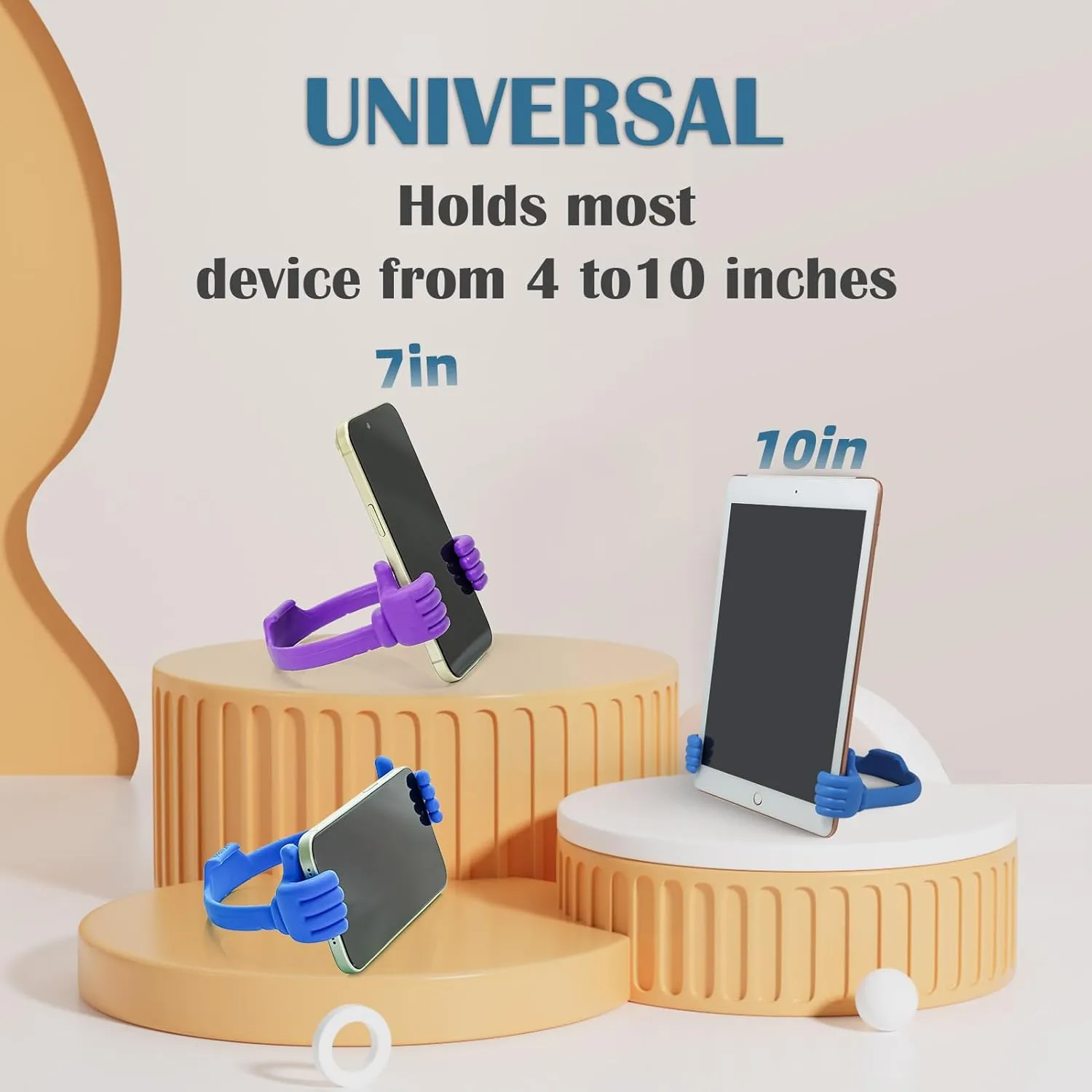 Honsky Universal Flexible Thumb Smartphone Stand Holder - Blue