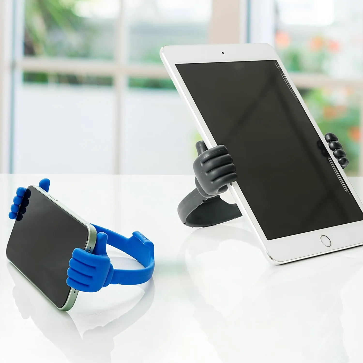 Honsky Universal Flexible Thumb Smartphone Stand Holder - Blue