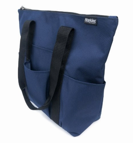 Hopkins 3 Pocket Zippered Tote for Home Health Care, 17 Inch Tapering to 12 Inch L x 14.5 Inch H x 4 Inch