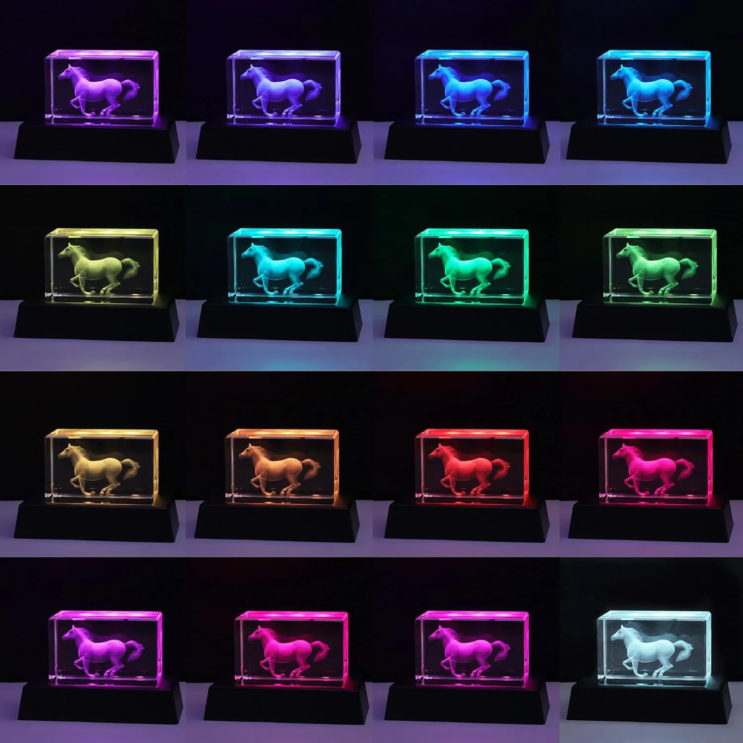 Horse Gifts: 3D Crystal Lamp & Night Light - Birthday & Christmas Gifts for Boys, Girls & Women