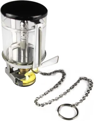 HXBER Mini Portable Bright Camping Lantern Gas Light Outdoor Fishing Picnic Tent Lamp Home Garden Hung Glass Lamp, Transparent