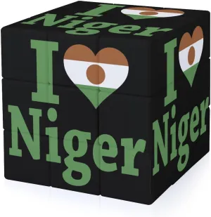 I Love Niger Flag Adults 3x3x3 Color-Matching Smooth Fully Printed Cube Gift