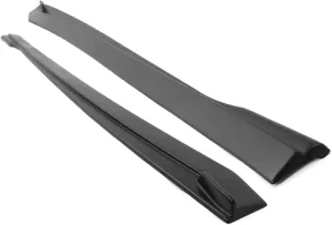 IKON MOTORSPORTS, Side Skirts Compatible with 2020-2025 Toyota GR Supra A90 A91, 2PCS Side Skirts Extension Rocker Panel Bodykit Replacement IKON Style PP Polypropylene Matte Black, 2021 2022