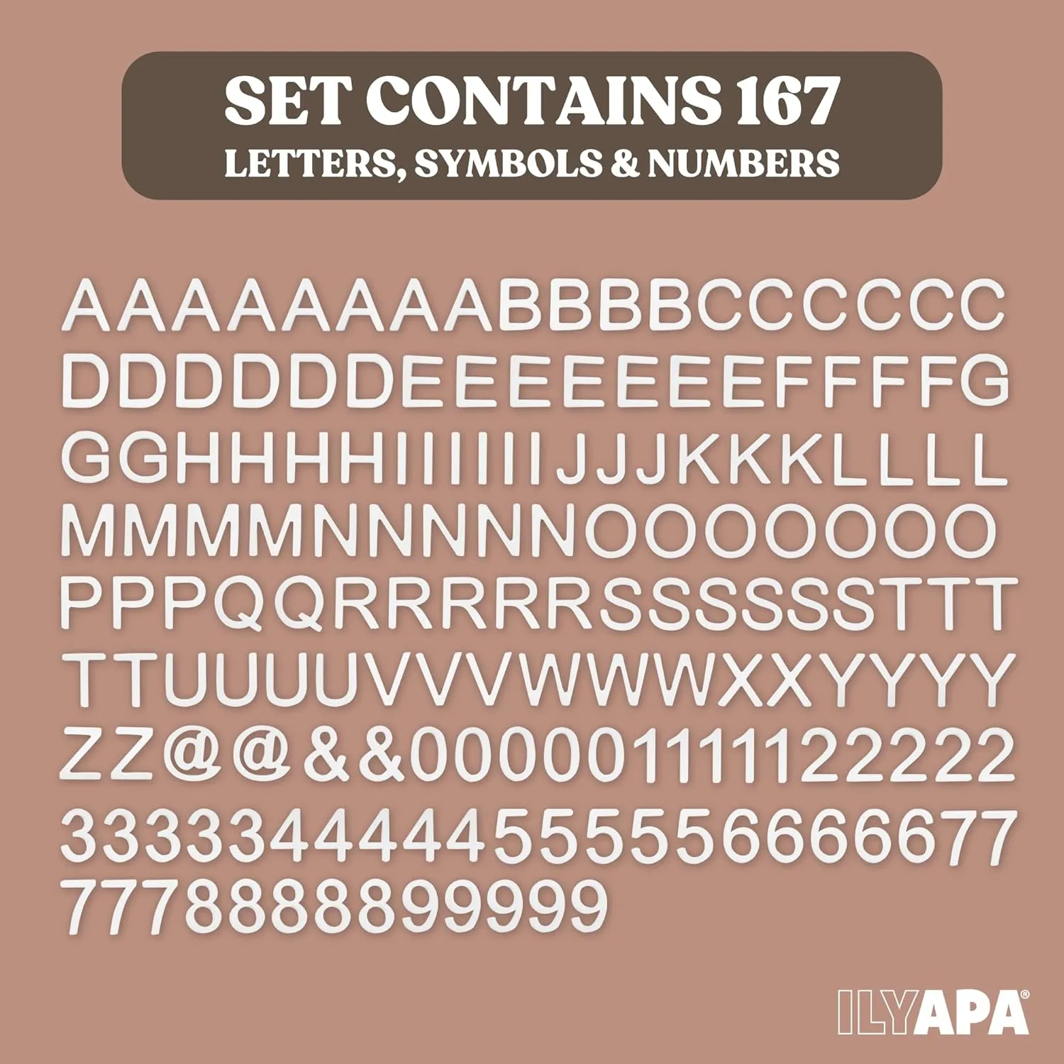 Ilyapa 167 Piece Alphabet Magnets Magnetic Letters and Numbers for Whiteboard & Chalkboard Signs, ABC Magnets, Soft & Durable EVA Foam Magnetic