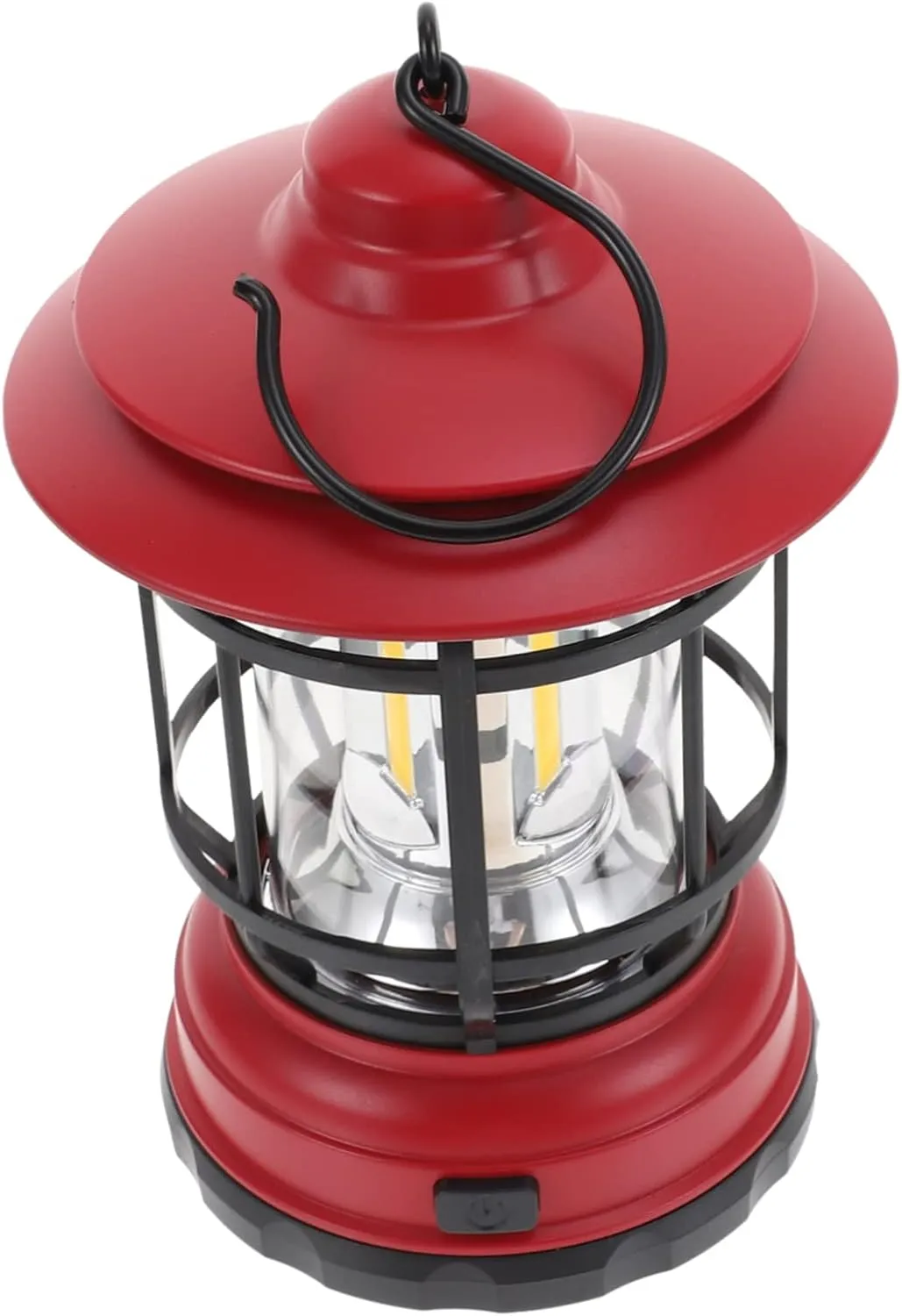 IMIKEYA Vintage Camping Lanterns Retro Lantern Led Red No Battery Handheld Tent Light Emergency Outdoor Lamp