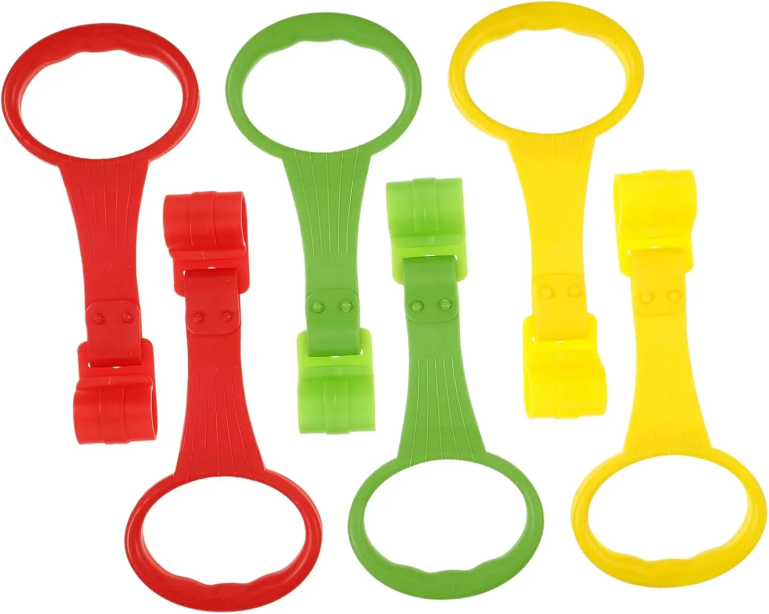 Infant Playpen Ring Pull up Rings 6pcs Set Crib Hanging Toys Safe Comfortable Motor Skills Improvement