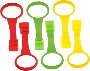 Infant Playpen Ring Pull up Rings 6pcs Set Crib Hanging Toys Safe Comfortable Motor Skills Improvement