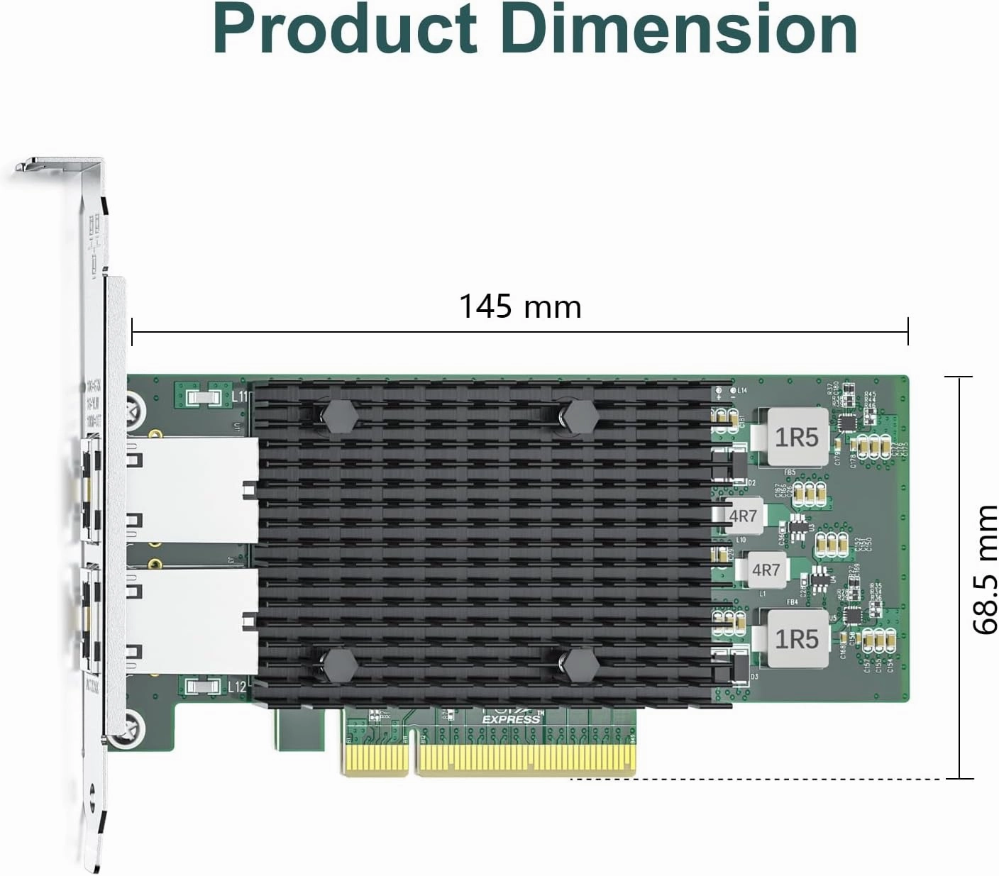 ipolex 10Gb Network Card Intel X540-T2 PCIE NIC Ethernet Card, Dual RJ45 Port, Intel X540-AT2 Controller, 10G Converged Network LAN Adapter, Support Windows/Linux/Vmware/ESX/Freebsd Server