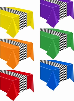 Irenare 6 Sheets Car Birthday Party Supplies Racing Party Decorations Road Tablecloth Racetrack Table Runner Table Covers for Kids Boy Car Theme Birthday Favors, 54 x 108 Inch (Mix Colors)