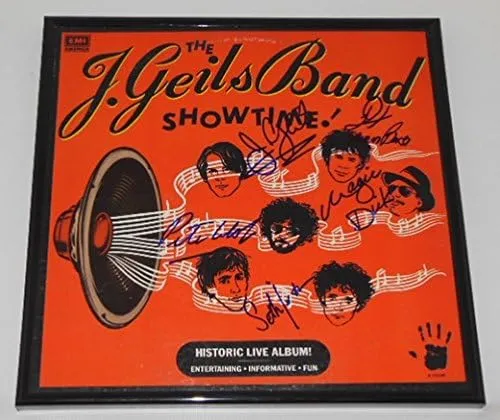 J. Geils Band Magic Dick. J. Geils Seth Justman Peter Wolf Stephen Jo Bladd Showtime!' Genuine Group Signed Autographed Lp Record Album with Vinyl Framed Loa