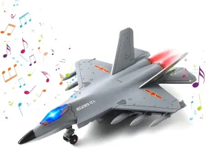 J31 Airplane Toy for Boys, Diecast Fighter Jet Toy for Kids, Pull Back Airplanes Toy Jets with Light & Sound for Gifts Collection Decor