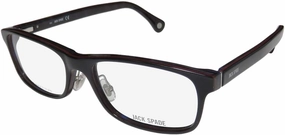 Jack Spade Larson Mens/Womens Rectangular Full-rim Flexible Hinges Authentic Collectible Classic Shape Eyeglasses/Eyewear (55-17-150, Black)