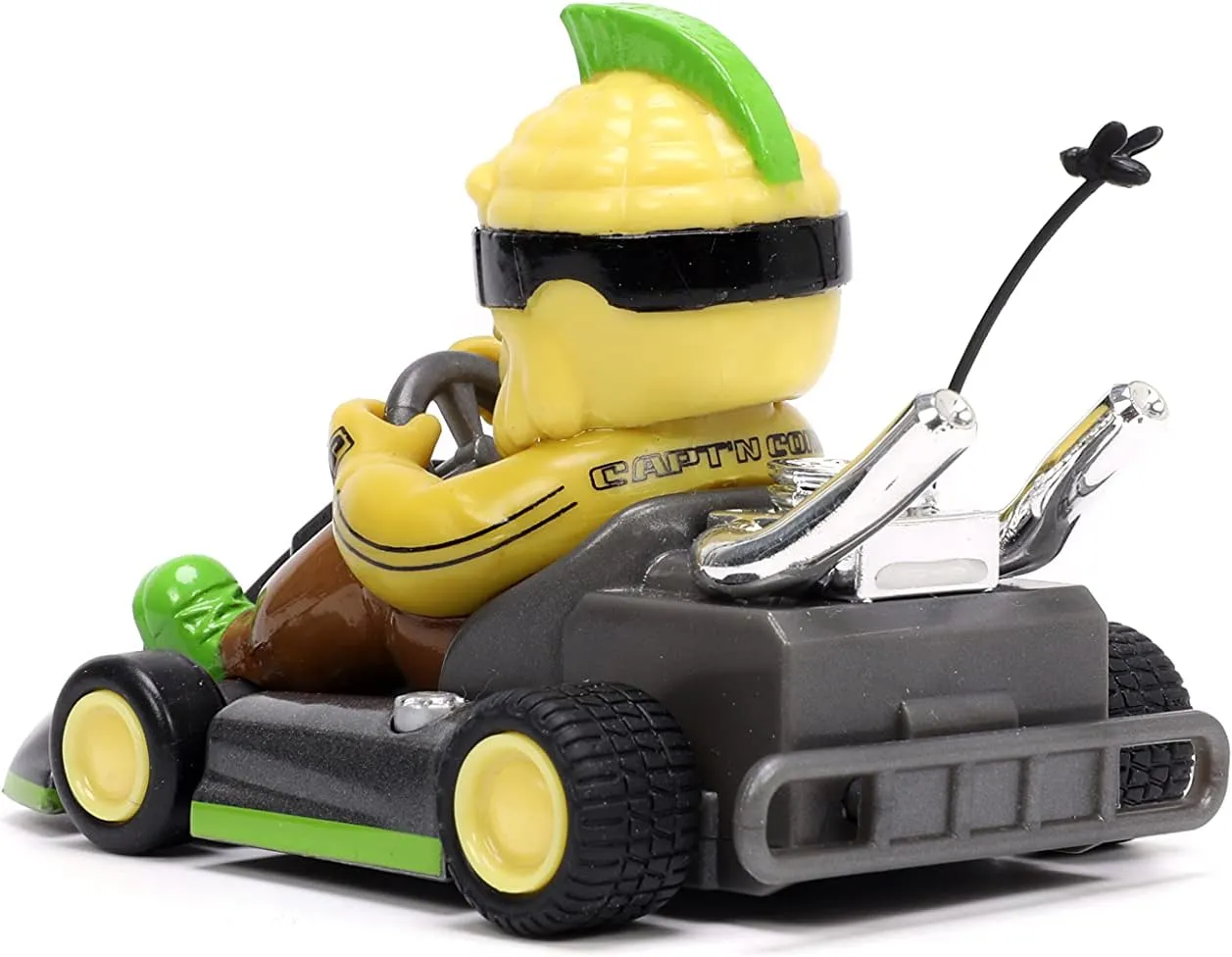 Jada Toys Fart Karts Captain Corn Pull Back Car, 3.5” Toys for Kids Ages 6  (32788)