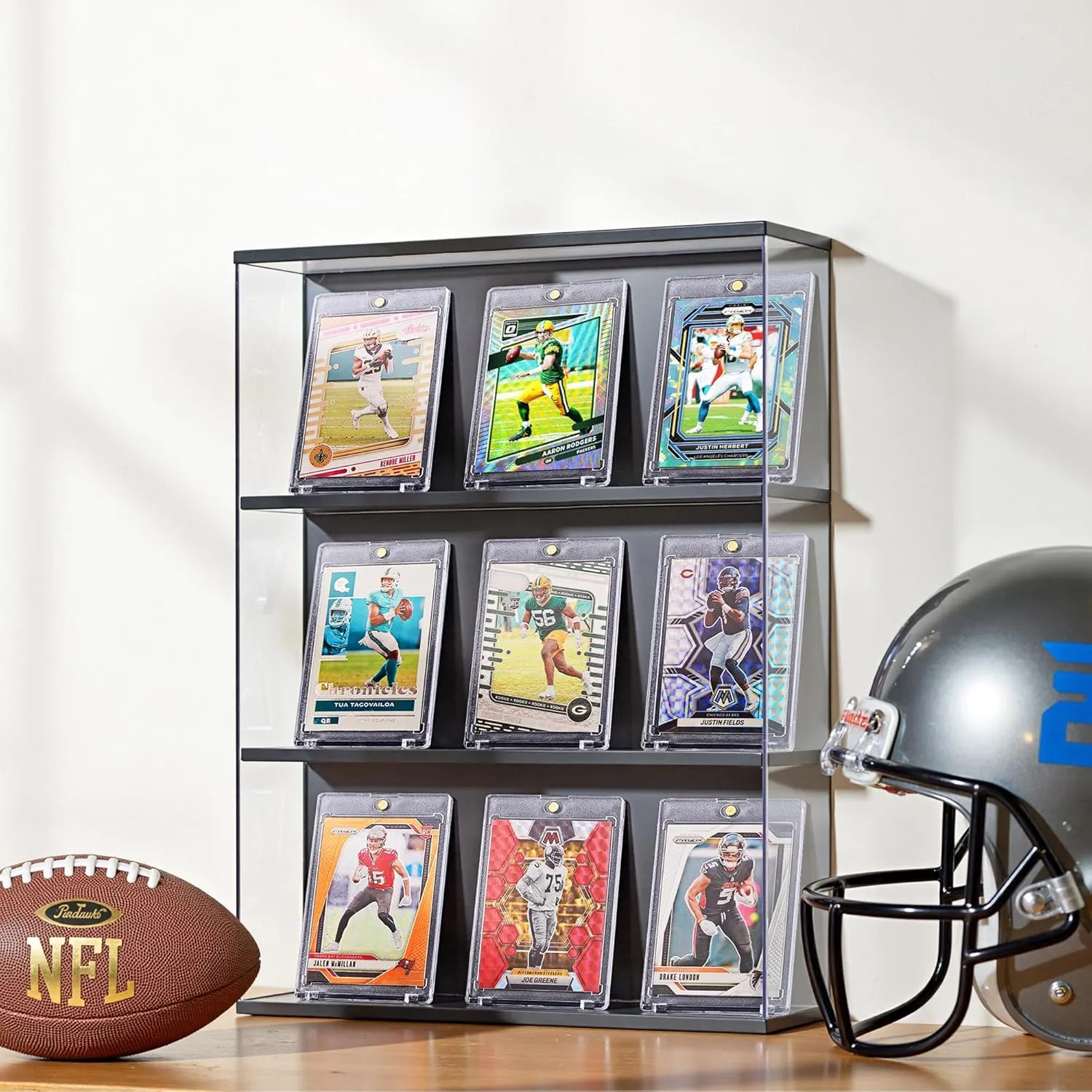 JARLINK 30ct Magnetic Card Holder, 35pt One Touch Card Holder for Trading Cards, Magnetic Card Case with U-V Protection, Hard Plastic Card Protectors for Baseball, Game, Sports Cards