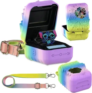 JCHPINE Silicone Cover Case for Bitzee Disney Interactive Toy Digital Pet and Case, Protective Skin Sleeve for Bitzee Disney Virtual Electronic Pets (Rainbow)