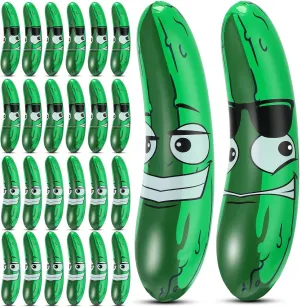 Jexine 20 Inch Inflatable Pickle Cucumber Funny Pool Float Gifts Inflatable Pickle Float Toys for Summer Swimming Party Favors Decorations Veggies Decor