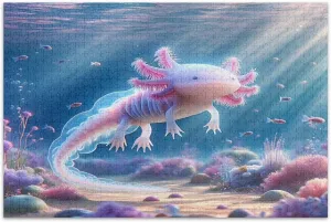 Jigsaw Puzzle Fish Axolotl Puzzles for Adults 500 Piece Christmas Family Games