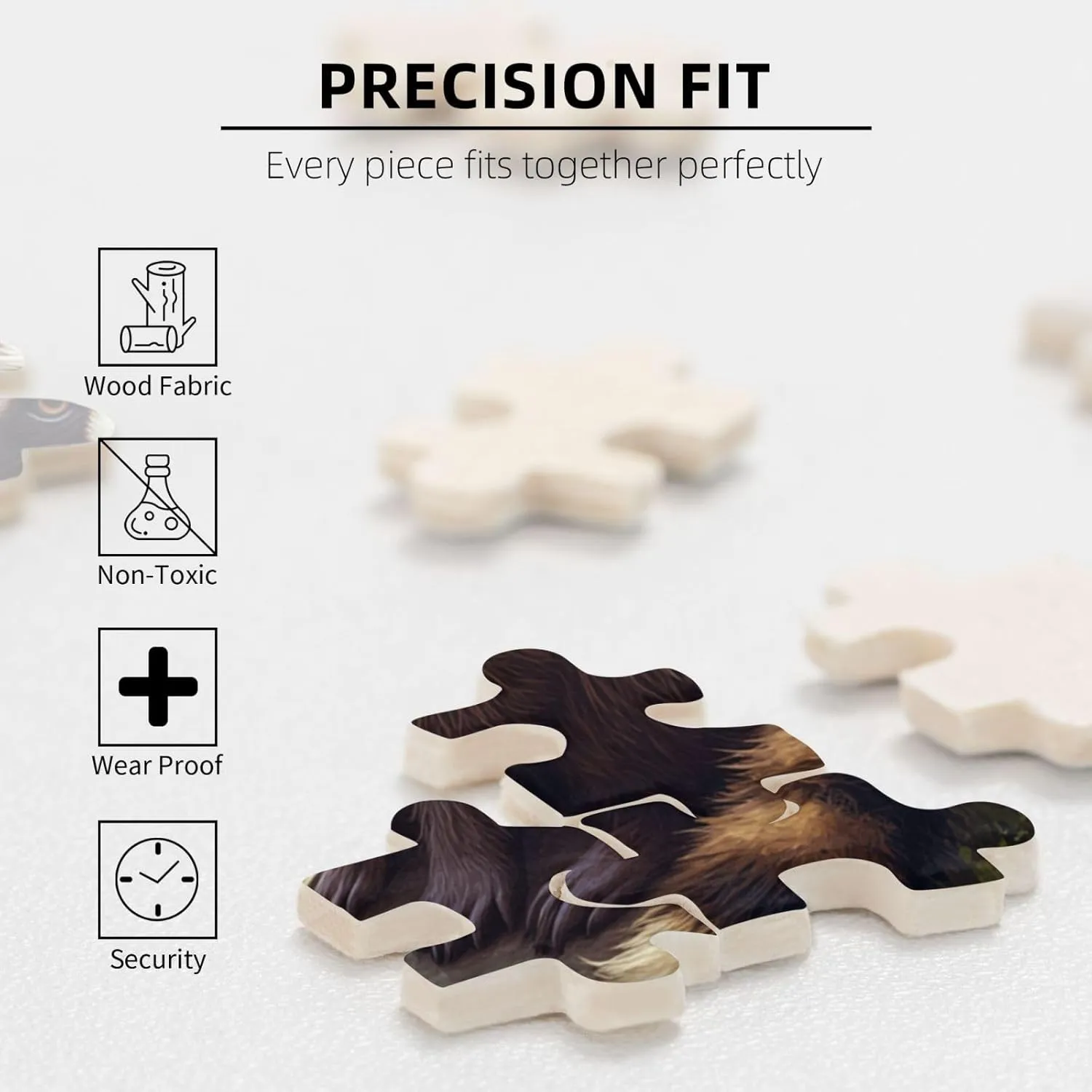 Jigsaw Puzzle with 1000 Pcs,Raccoons in The Valleys, Colorfuls Jungle, Challenging Brain Exercise,High Difficulty Entertainment Game,Wooden Puzzle for Adults,Gift for Friends and Family